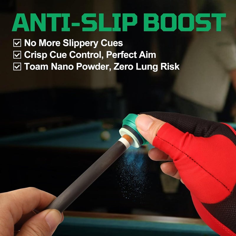 Banly TAOM Round Shaped Pool Chalk Holder, Portable Pool Chalk Cubes, Magnetic Mini Chalk Holder Pool Billiards, Pool Cue Chalk Case Container Box for Billiard Cue Tip Tool Pool Table Snooker Accessories - Image 2